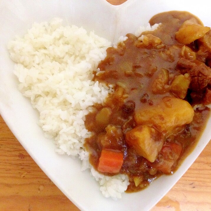 独身男のシンプル牛肉カレーライス！！